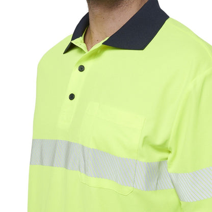 Hard Yakka Y19618 Mens Short Sleeve Hi Vis Taped Polo