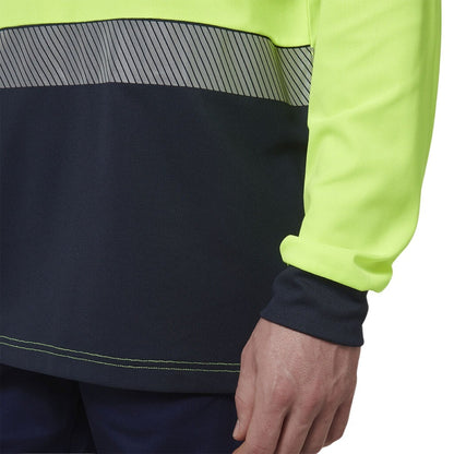 Hard Yakka Y19619 Mens Long Sleeve Hi Vis Taped Polo