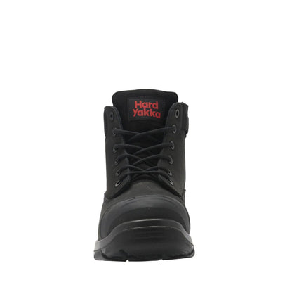 Black boot with 'Hard Yakka' branding on a white background
