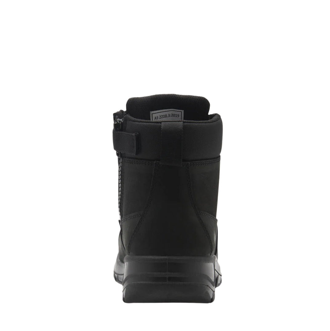 Black boot on a white background