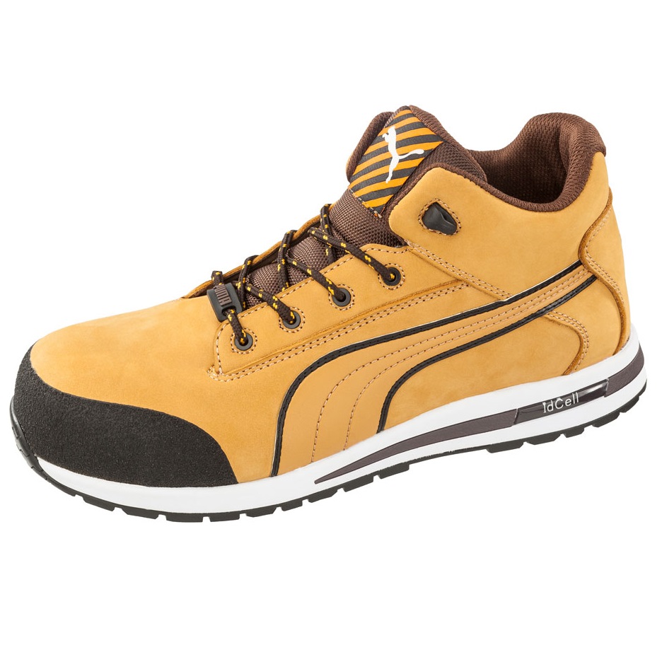 puma dash lightweight composite toe safety shoes wheat