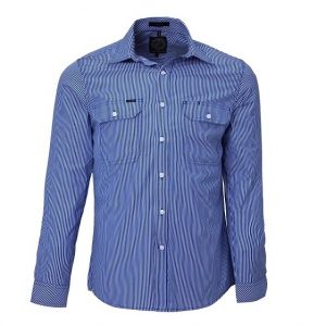 Pilbara RMPC010 Mens L/Sleeve Double Pockets Shirt