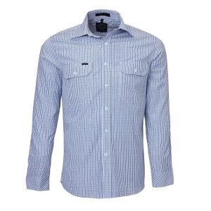 Pilbara RMPC011 Mens L/S Double Pocket Shirt Shirt