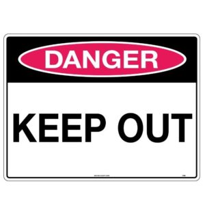 U. Safety Signs 239LP 600x400mm Danger Keep Out
