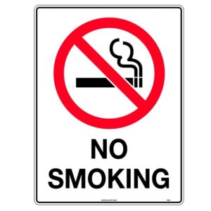 U. Safety Signs 402mm 300x255mm No Smoking