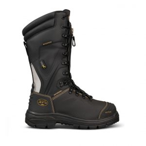 Oliver 65-791 350mm Black Laced In Zip Safety Mining Boot - 100% Waterproof