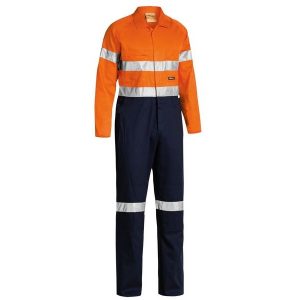 Bisley BC6719TW Two Tone HiVis Lightweight Coverall 3M Reflective Tape