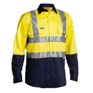Bisley BS6267T Two Tone Taped HiVis Drill L/S Shirt