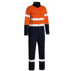 Bisley BC8186T Tencate Tecasafe® Plus 580 Taped Two Tone HiVis Lightweight Engineered FR Non Vented Coverall