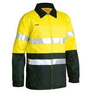 Bisley BK6710T Two Tone HiVis Drill Jacket 3M Reflective Tape