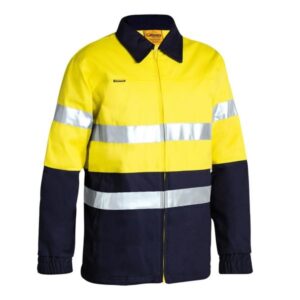 Bisley BK6710T Two Tone HiVis Drill Jacket 3M Reflective Tape