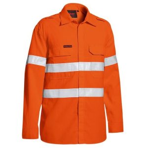 Bisley BS8238T Tencate Tecasafe® Plus 480 Taped HiVis Lightweight FR Vented L/S Shirt