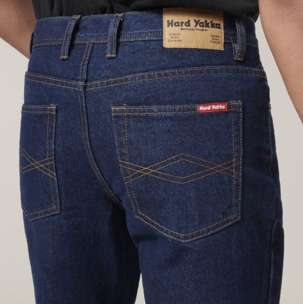 Hard Yakka Y03514 Foundations 14.5 Oz Enzyme Washed Rigid Denim Jean - Image 4