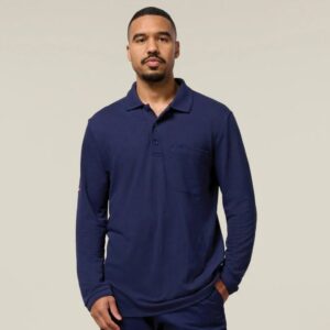 Hard Yakka Y11307 Foundations Pique L/S Polo