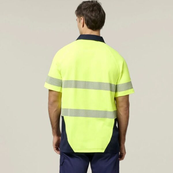 Hard Yakka Y11383 Koolgear HiVis 2Tone SS Taped Polo - Image 4