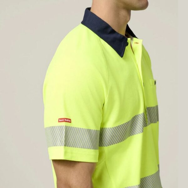 Hard Yakka Y11383 Koolgear HiVis 2Tone SS Taped Polo - Image 2