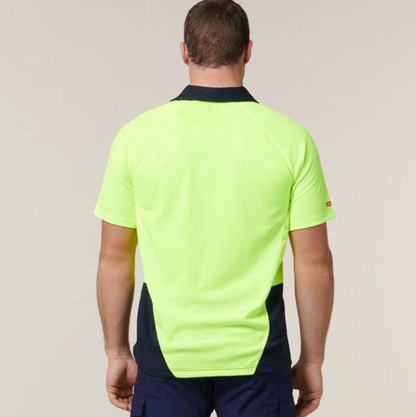 Hard Yakka Y11396 Koolgear HiVisibility Two Tone Short Sleeve Ventilated Polo - Image 4