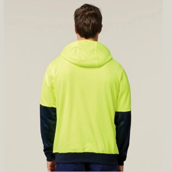 Hard Yakka Y19325 HiVis Two Tone Brushed Fleece Hoodie - Image 3