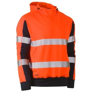 Bisley BK6815T Taped Two Tone HiVis Contrast 4-Way Stretch Hoodie