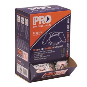 PRO CHOICE EPOC PROBULLET DISPOSABLE EARPLUGS CORDED 100 PAIRS