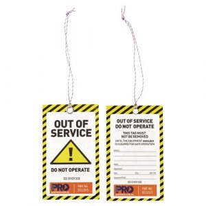 PRO CHOICE STC12575 SAFETY TAG -125MM X 75MM CAUTION 100 PACK