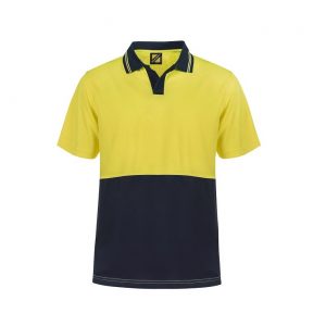Workcraft WSP205 HiVis Two Tone Food Industry Polo S/S Micromesh Polo