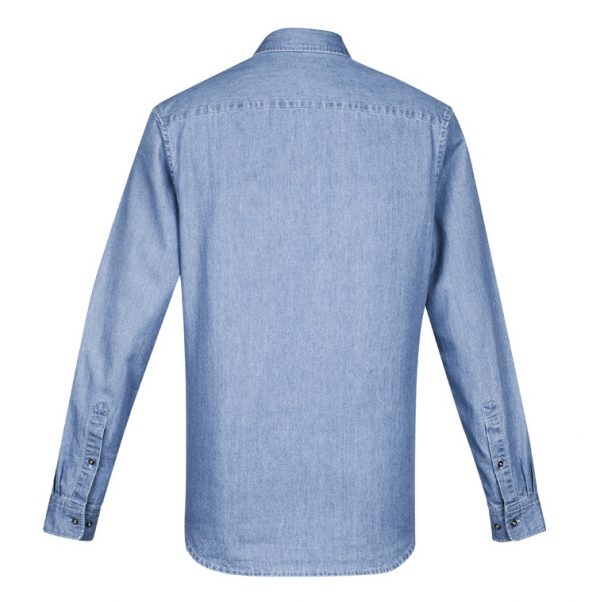 Biz Collection S017ML Mens Indie Denim L/S Shirt - Image 5