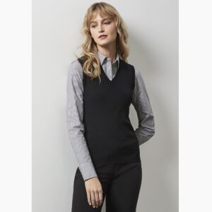 Biz Collection LV3504 Womens V-Neck Knit Vest