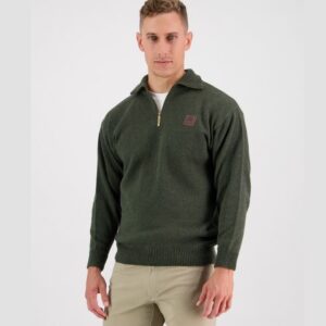 Swanndri SSD2446D Men's Mariner Wool Zip Neck Sweater