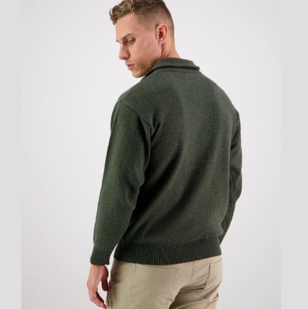 Swanndri SSD2446D Men's Mariner Wool Zip Neck Sweater - Image 3