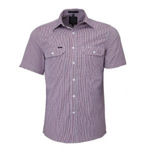 Pilbara RMPC008S Mens S/S Double Pocket Shirt