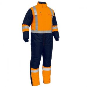 BISLEY BC6453T X TAPED TWO TONE HI VIS FREEZER COVERALL