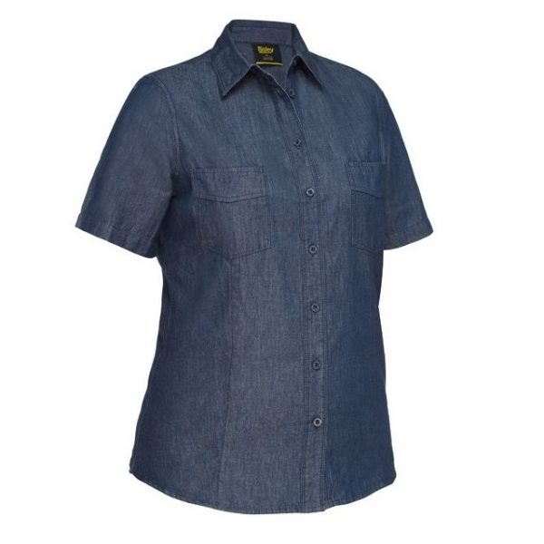 Bisley BL1602 Women's Short Sleeve Denim Work Shirt