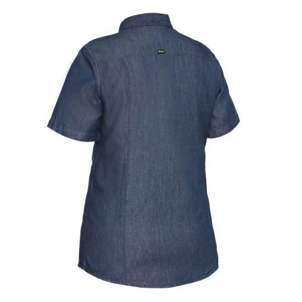 Bisley BL1602 Women's Short Sleeve Denim Work Shirt - Image 2