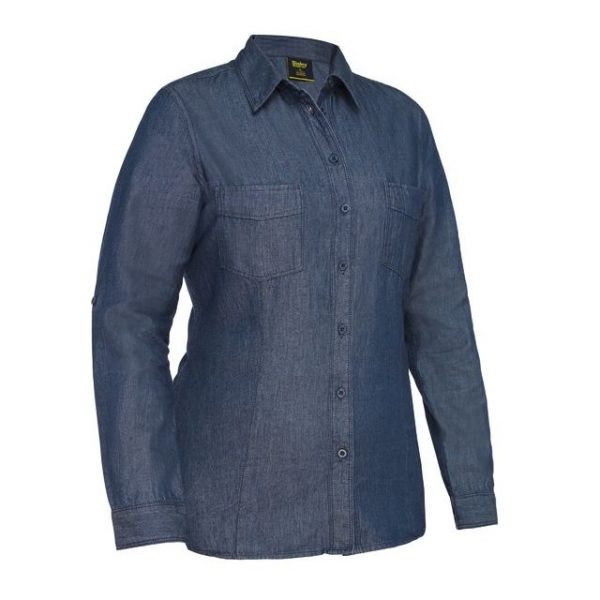 Bisley BL6602 Women's Long Sleeve Denim Work Shirt