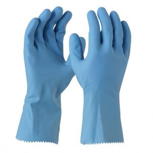 Maxisafe GLS120 Blue Latex Silverlined Glove Pack of 12