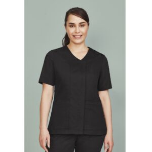 Biz Care CST240LS Parks Womens Zip Front Crossover Scrub Top
