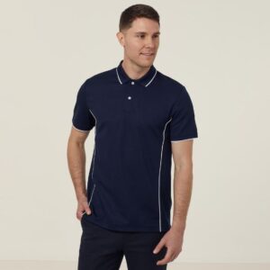 NNT CATJA2 Antibacterial Polyface Short Sleeve Tipped Polo
