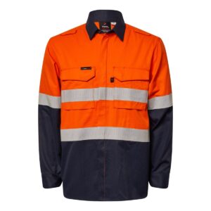 FlameBuster FSV014A Torrent HRC2 Mens HiVis Two Tone Front Shirt with FR Reflective Tapeective Tape