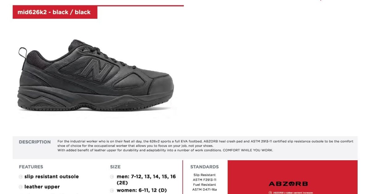 New Balance MID626K2 2E Industrial Sneaker | Cheap Work Boots