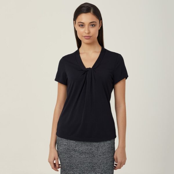 NNT CATUFS Matt Jersey Twist Neck S/S Top - Image 2