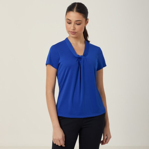 NNT CATUFS Matt Jersey Twist Neck S/S Top - Image 12