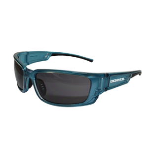 Maxisafe EDE309 Denver Smoke Safety Glasses, Blue Frame