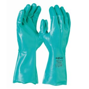 Maxisafe GNF127 Green Nitrile Chemical Glove 33cm