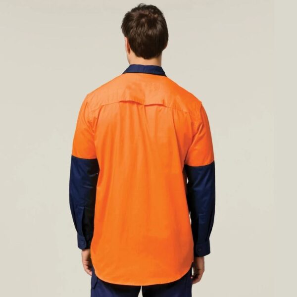 Hard Yakka Y07558 Koolgear Hi-Vis 2 Tone Vented Long Sleeve Shirt - Image 6