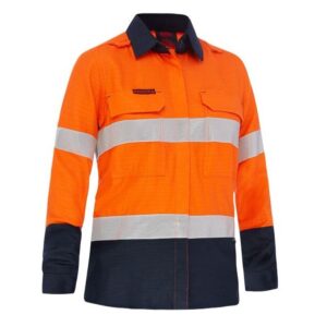 Bisley BL8338T Apex 160 Women's Taped Hi Vis FR Ripstop Vented Shirt