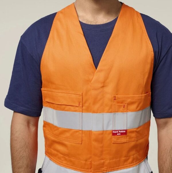 Hard Yakka Y01055 Hi Vis 2Tone Action Back Cotton Taped Overall - Image 10