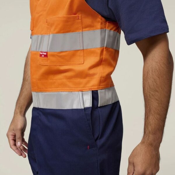 Hard Yakka Y01055 Hi Vis 2Tone Action Back Cotton Taped Overall - Image 11