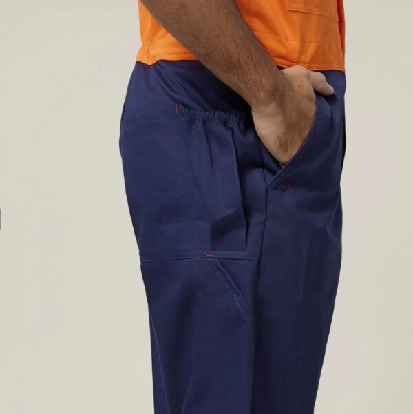 Hard Yakka Y01526 Hi Vis 2Tone Action Back Cotton Drill Overall - Image 5