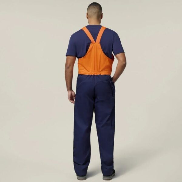 Hard Yakka Y01526 Hi Vis 2Tone Action Back Cotton Drill Overall - Image 3